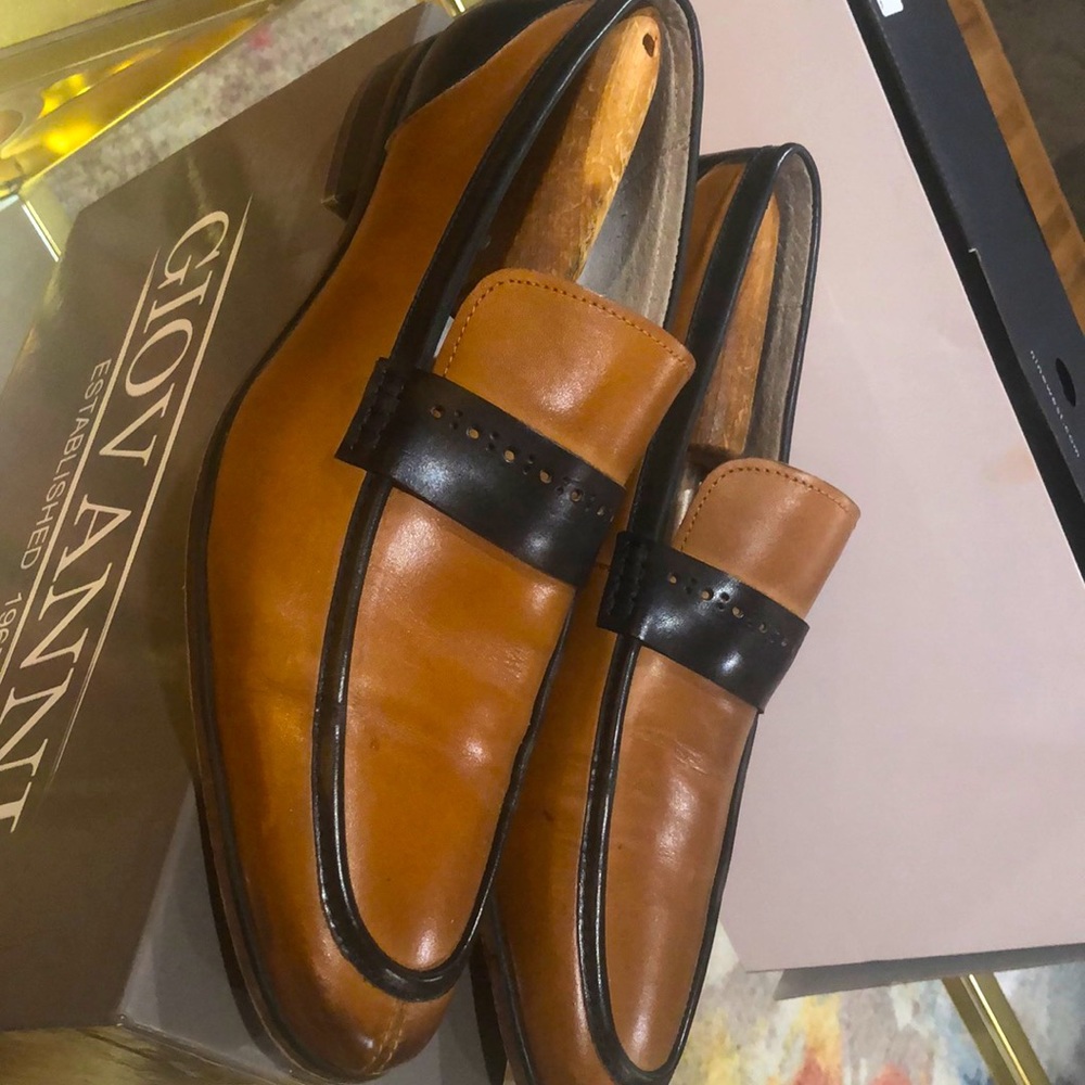 Two tone Leather Loafers
